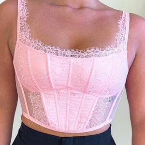 Victoria Secret Coquette 
Pink Lace Corset